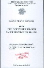 Báo cáo thực tập tốt nghiệp. Đề tài: Phân tích tình hình tài chính tại Bưu điện Thành phố Trà Vinh